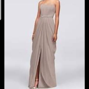 David's bridal strapless dress